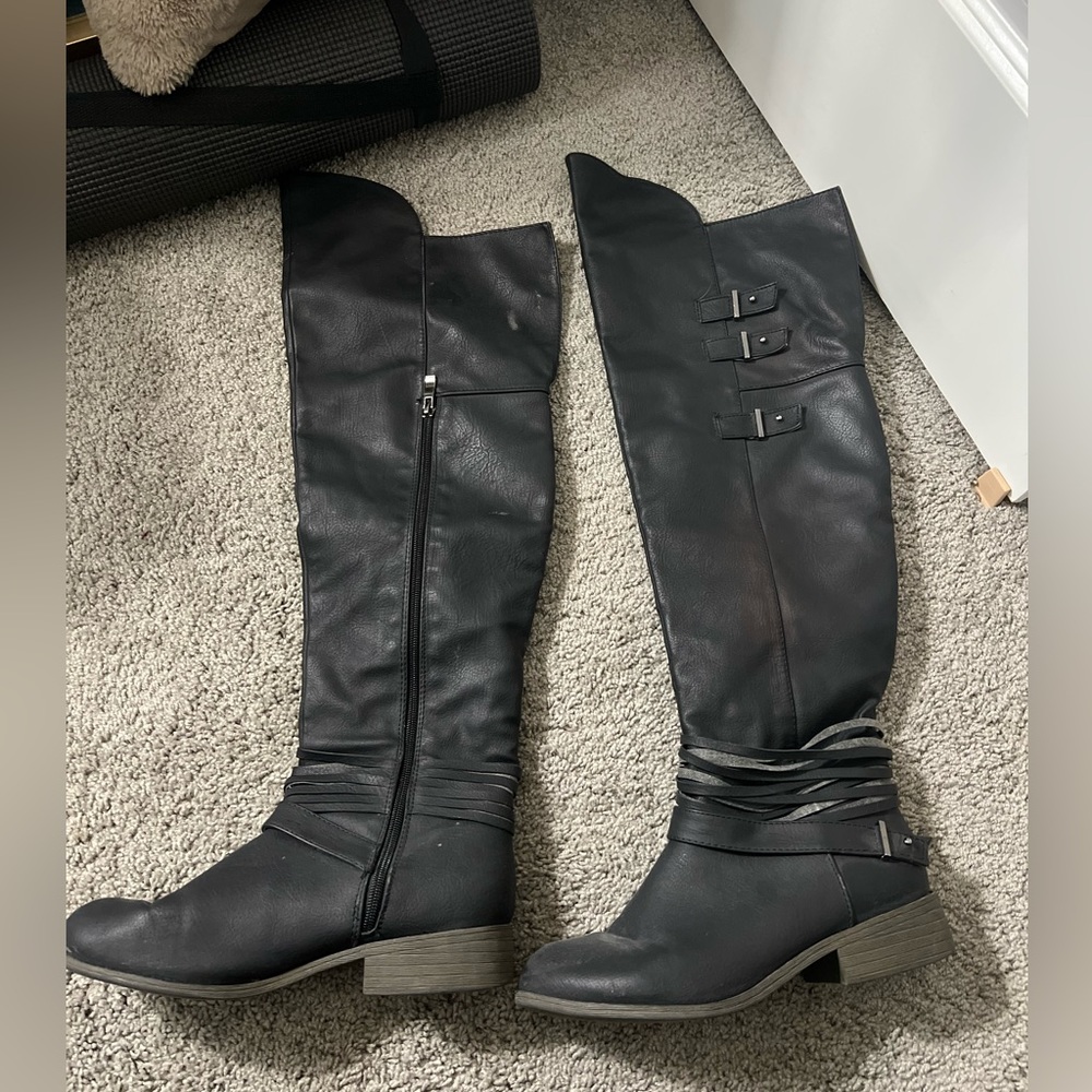 Tall black boots size 8.5